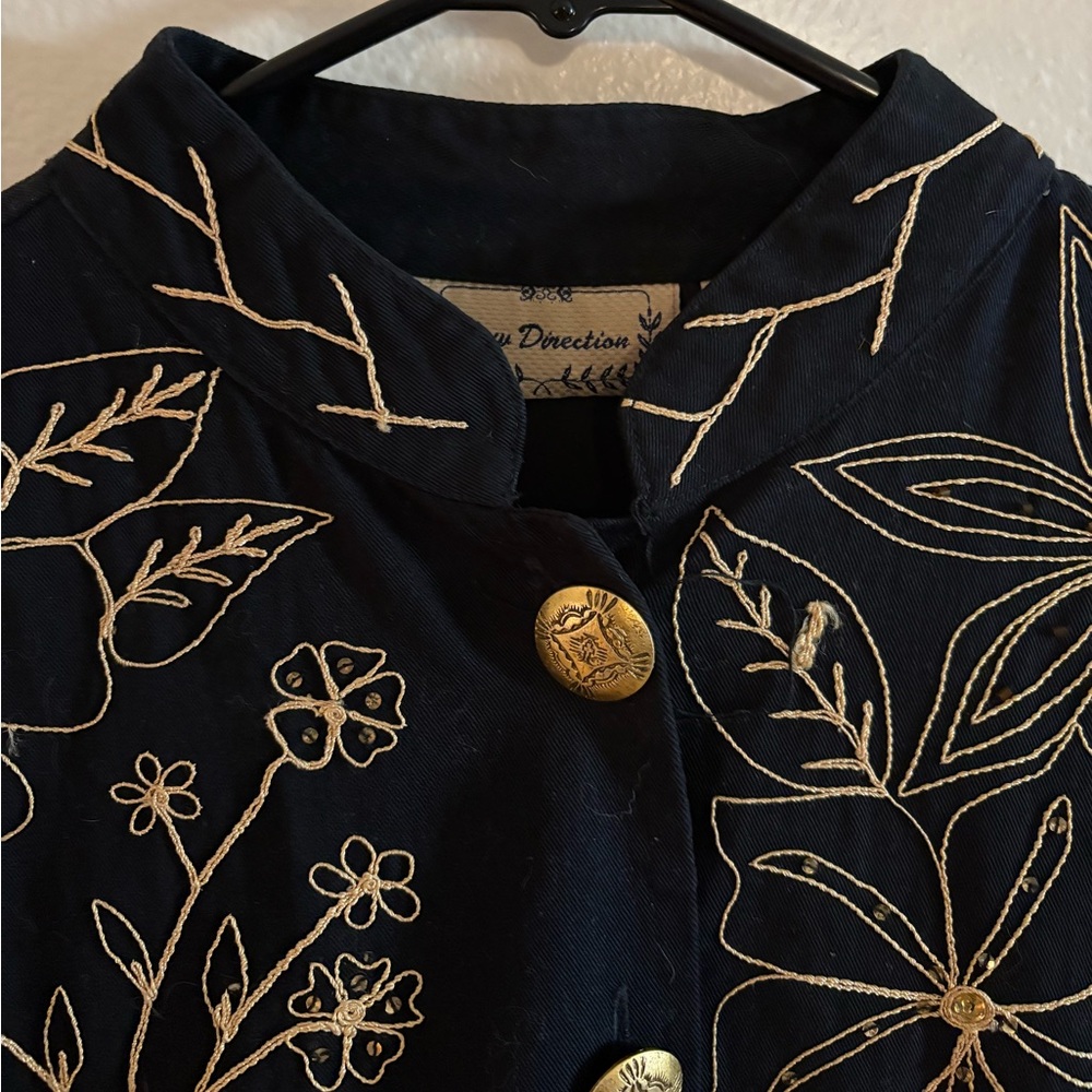 New Direction Gold Embroidered Jacket - Picture 4 of 4